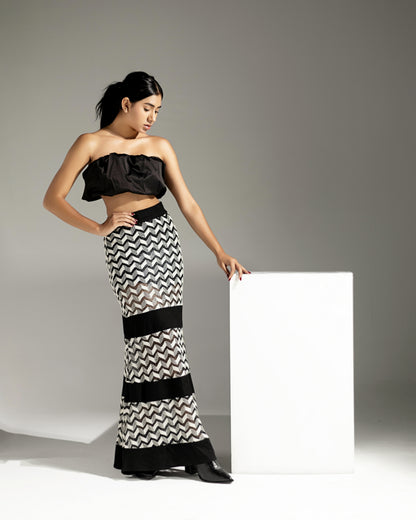 Madison Negro Animal Print Cocodrilo